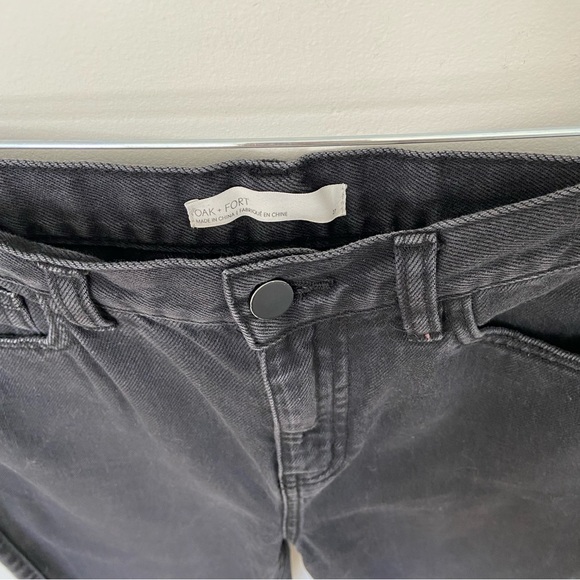 Oak and Fort Washed Black Wide Straight Leg Jeans size 27 - Picture 9 of 9